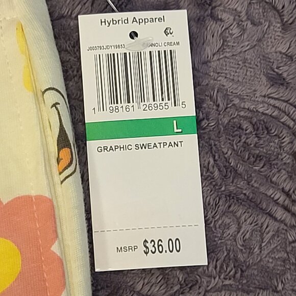 NWT Disney Minnie Mouse Drawstring 60% Cotton Cream Lounge Pants Juniors Size L - Picture 13 of 13